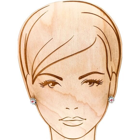 Vintage Guilloche Enamel Vargas Earrings, Gold Tone Screw Back with Pastel Flora - Picture 3 of 7